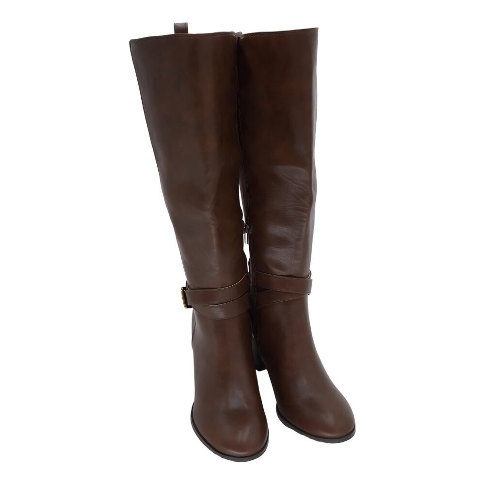 Journee Avalonn Knee High Buckle Boots Chocolate Brown US 11M EU 41.5
